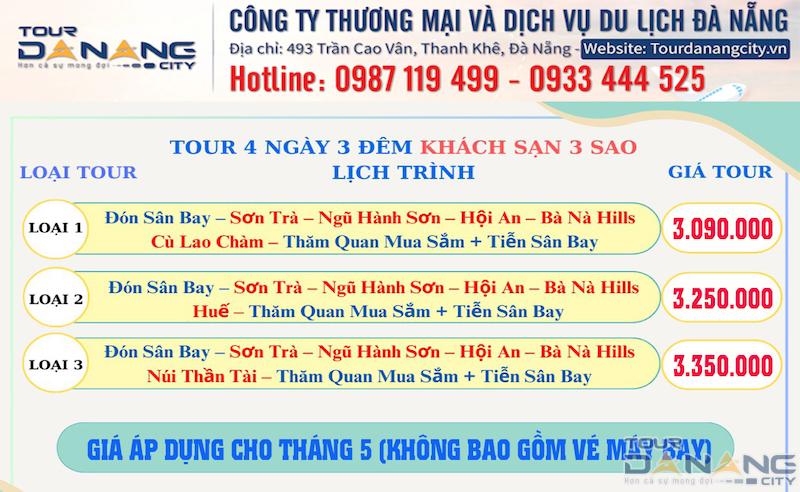 tour Đà Nẵng 4 ngày 3 đêm