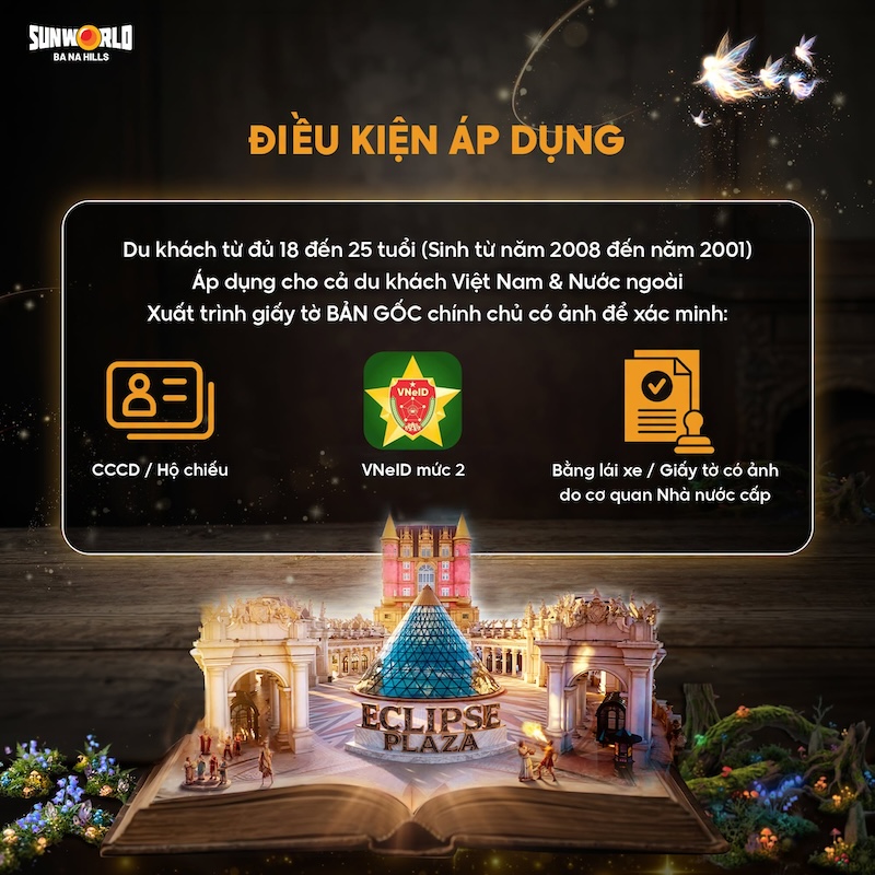 Điều kiện để áp dụng giá vé ưu đãi dành cho U18 - U25 tuổi